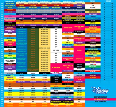 Titles are: 1. . Disney channel schedule archive